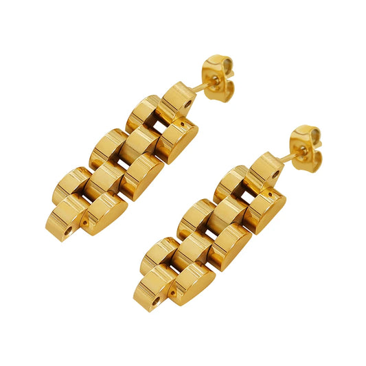 Chrono Link Drop Earrings